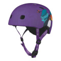 Kvalitní fialová helma na koloběžku Micro LED Toucan S