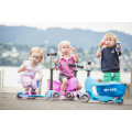 Růžové odrážedlo pro malé děti s úložným prostorem Micro Mini2Go DeLuxe Plus Pink