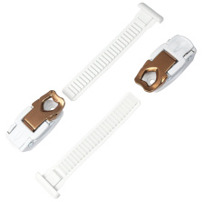 Icon Buckle Gold incl. Strap White, pair