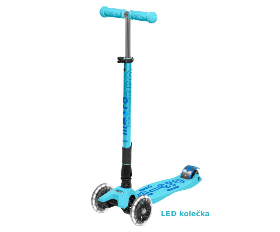 Maxi DeLuxe Bright blue LED skládací koloběžka Maxi DeLuxe Bright blue LED skládací koloběžka