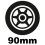 Pánské tříkolečkové brusle s kolečky 90mm