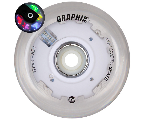 Graphix Plus 72mm 85A 1ks - svíticí kolečka Graphix Plus 72mm 85A 1ks - svíticí kolečka