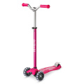 Růžová koloběžka pro děti se svítícími kolečky Maxi Deluxe Pro LED Pink