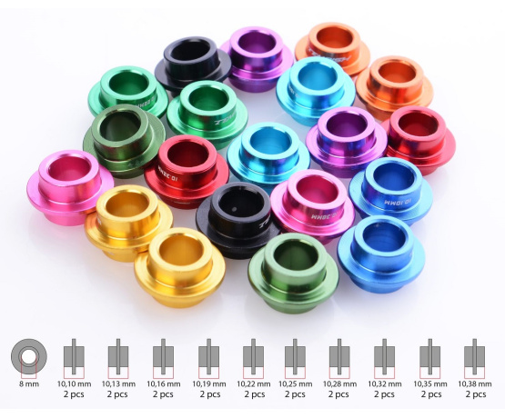 SPACER set 20ks vnitřní průměr 8mm SPACER set 20ks vnitřní průměr 8mm