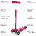 Popis koloběžky Micro Maxi DeLuxe LED Pink