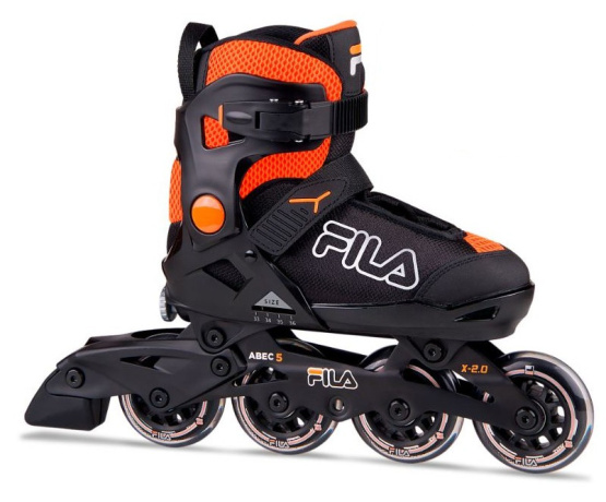 Dětské kolečkové brusle Fila X 2.0 Black/Orange Dětské kolečkové brusle Fila X 2.0 Black/Orange
