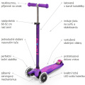 Popis koloběžky Micro Maxi DeLuxe LED Purple