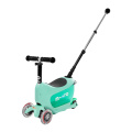 Zelené odrážedlo s úložným prostorem Micro Mini2Go DeLuxe Plus Mint
