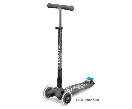 Maxi DeLuxe Volcano grey LED skládací koloběžka Maxi DeLuxe Volcano grey LED skládací koloběžka