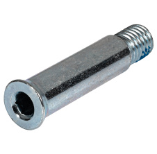 Steel Single Axle, Hex 36mm/8mm - 8 Pack