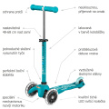 Popis koloběžky Micro Mini Deluxe Aqua LED